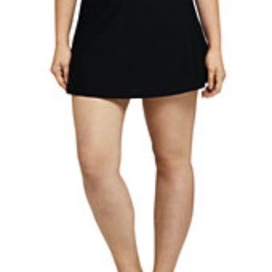Lands End, Slender swim mini skirt with tummy control, built in brief  NWOT ....